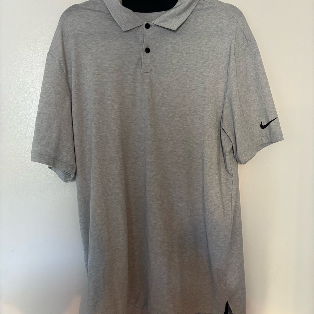 Used Nike Golf Shirt Light Gray Size Medium